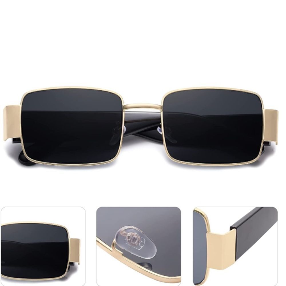 Retro Vintage Rectangular Sunglasses  - Picture 3 of 3
